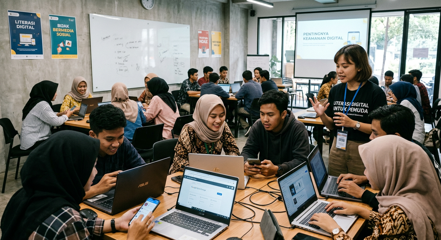 Workshop Literasi Digital Pemuda - kegiatan LIVESGP GOWA